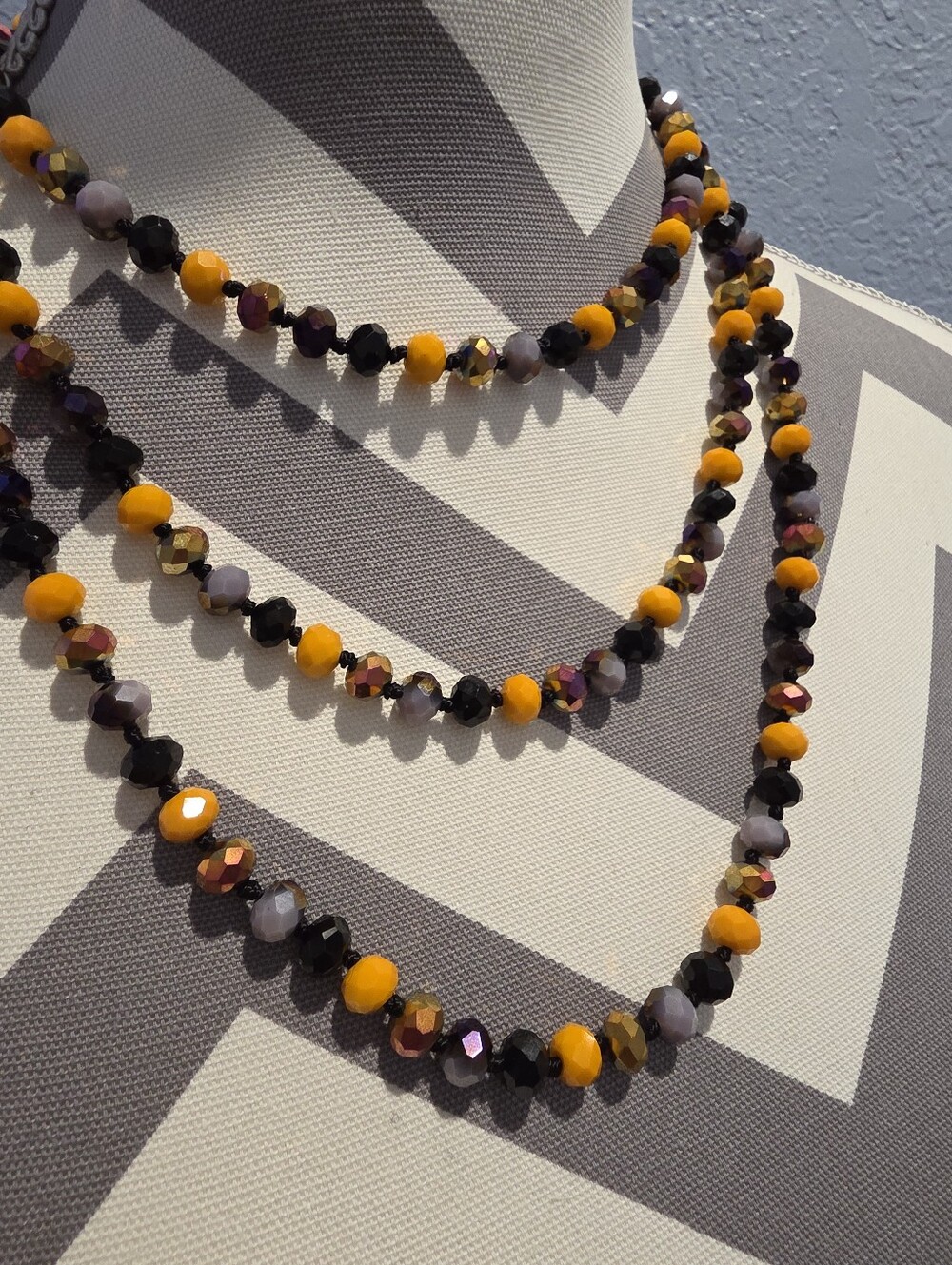 32in" Long Glass Bead Necklace